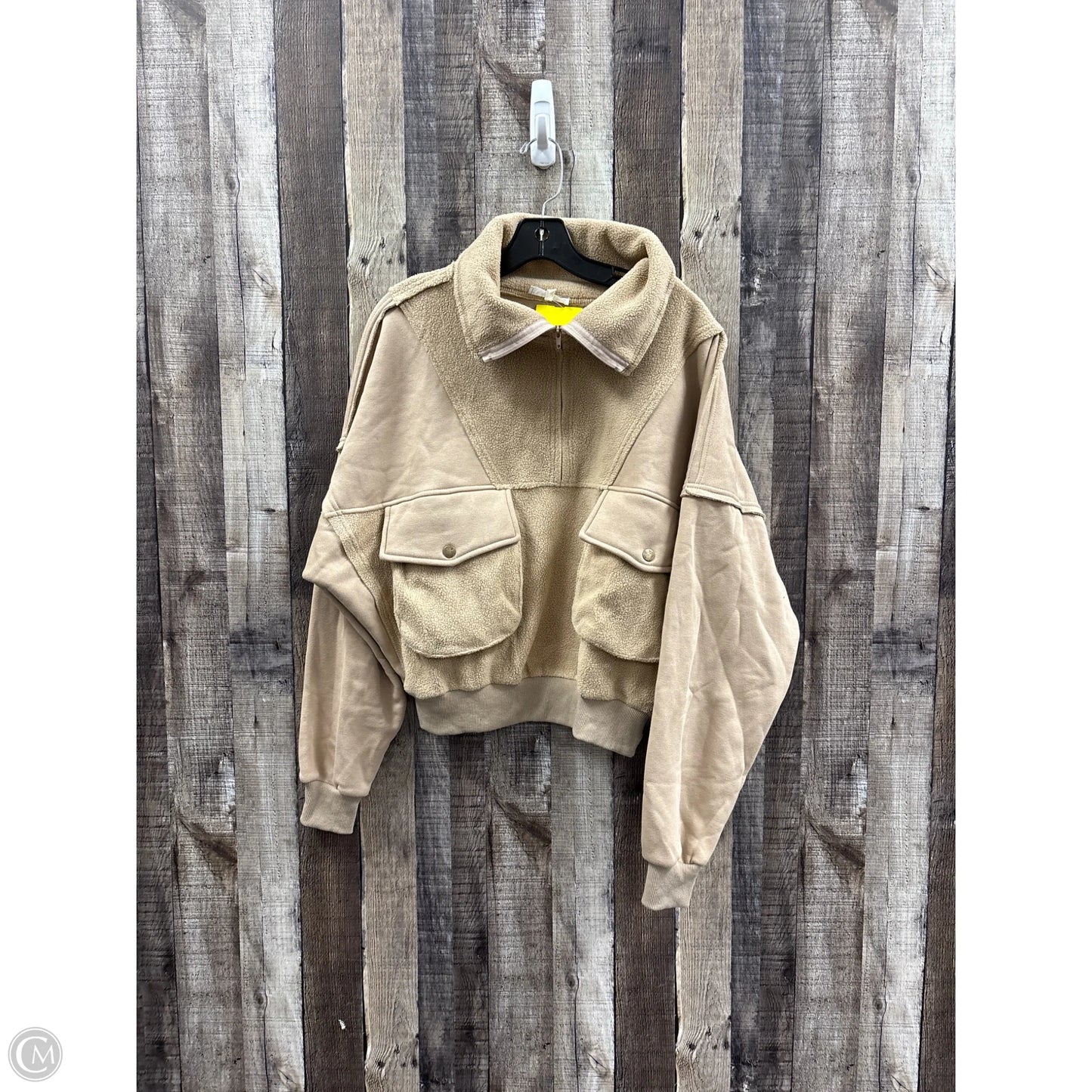 Jacket Fleece By Cme In Tan, Size: S