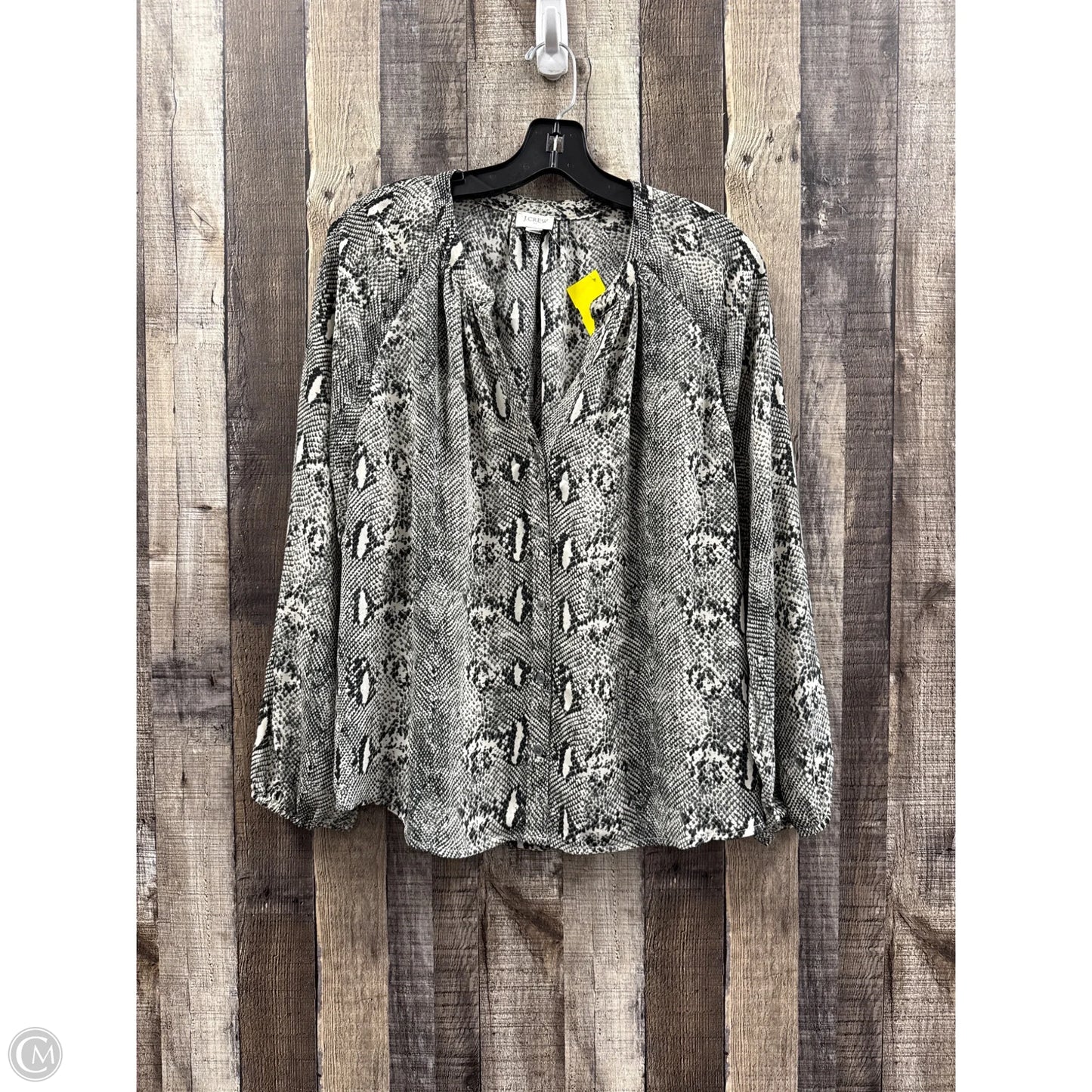 Top Long Sleeve By J. Crew In Snakeskin Print, Size: M