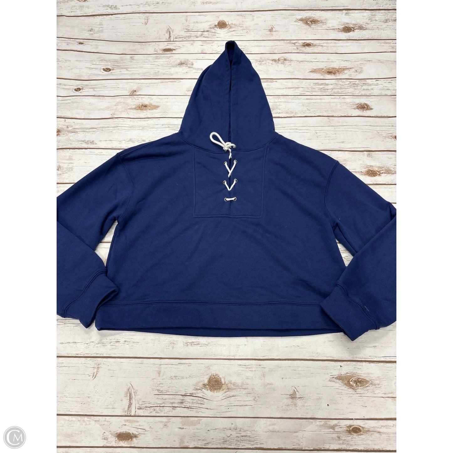 Sweatshirt Collar By Evereve In Blue, Size: L