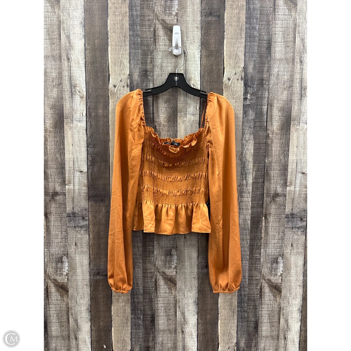Top Long Sleeve By Cmf In Orange, Size: Xl