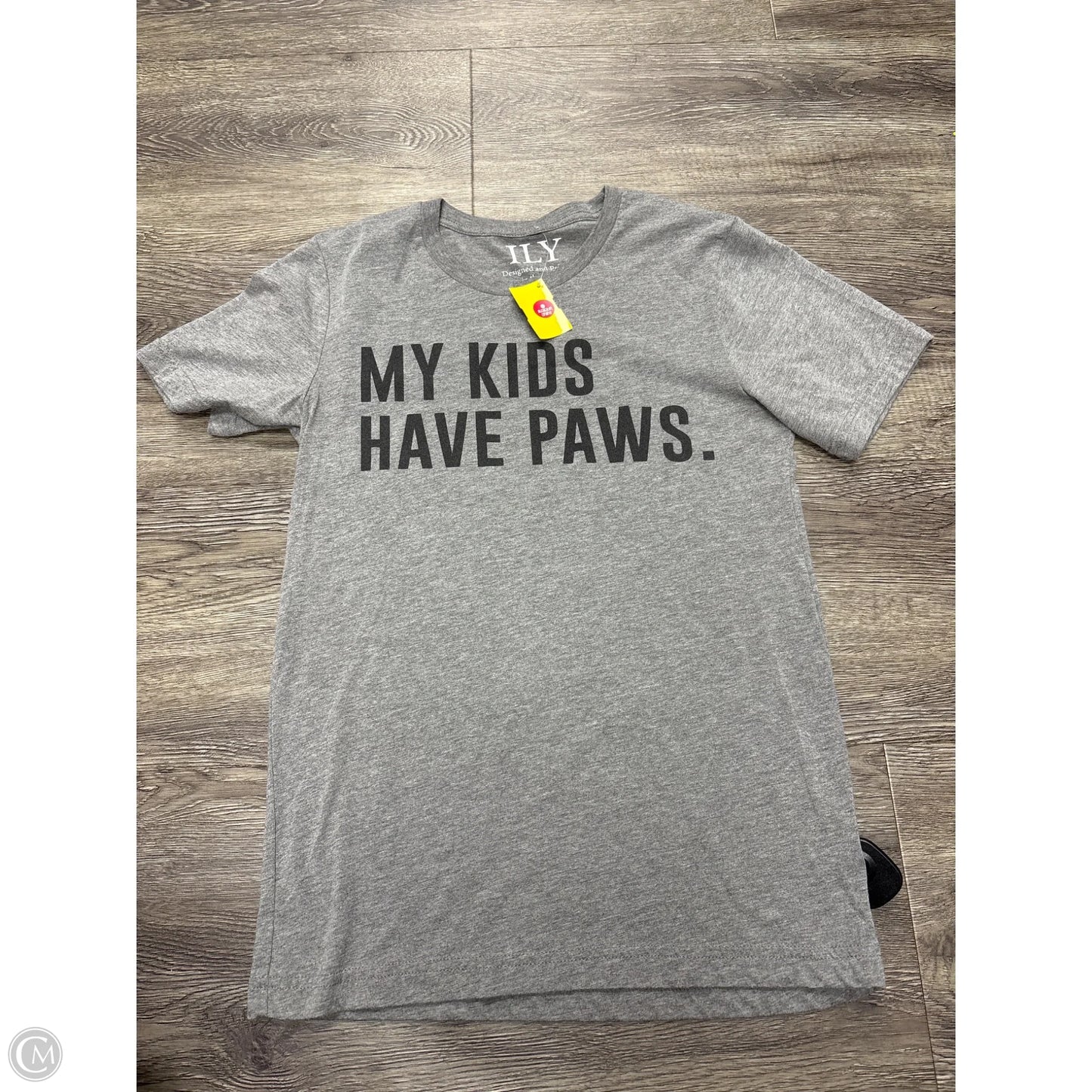 Top Short Sleeve By Cmf In Grey, Size: S