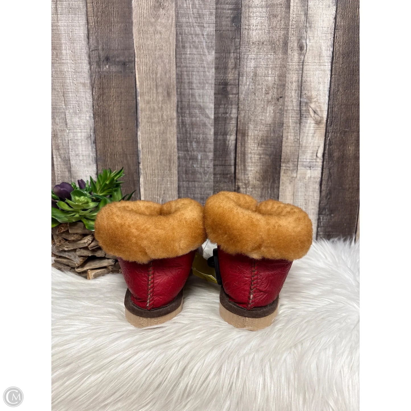 Boots Ankle Flats By Cme In Red, Size: 9