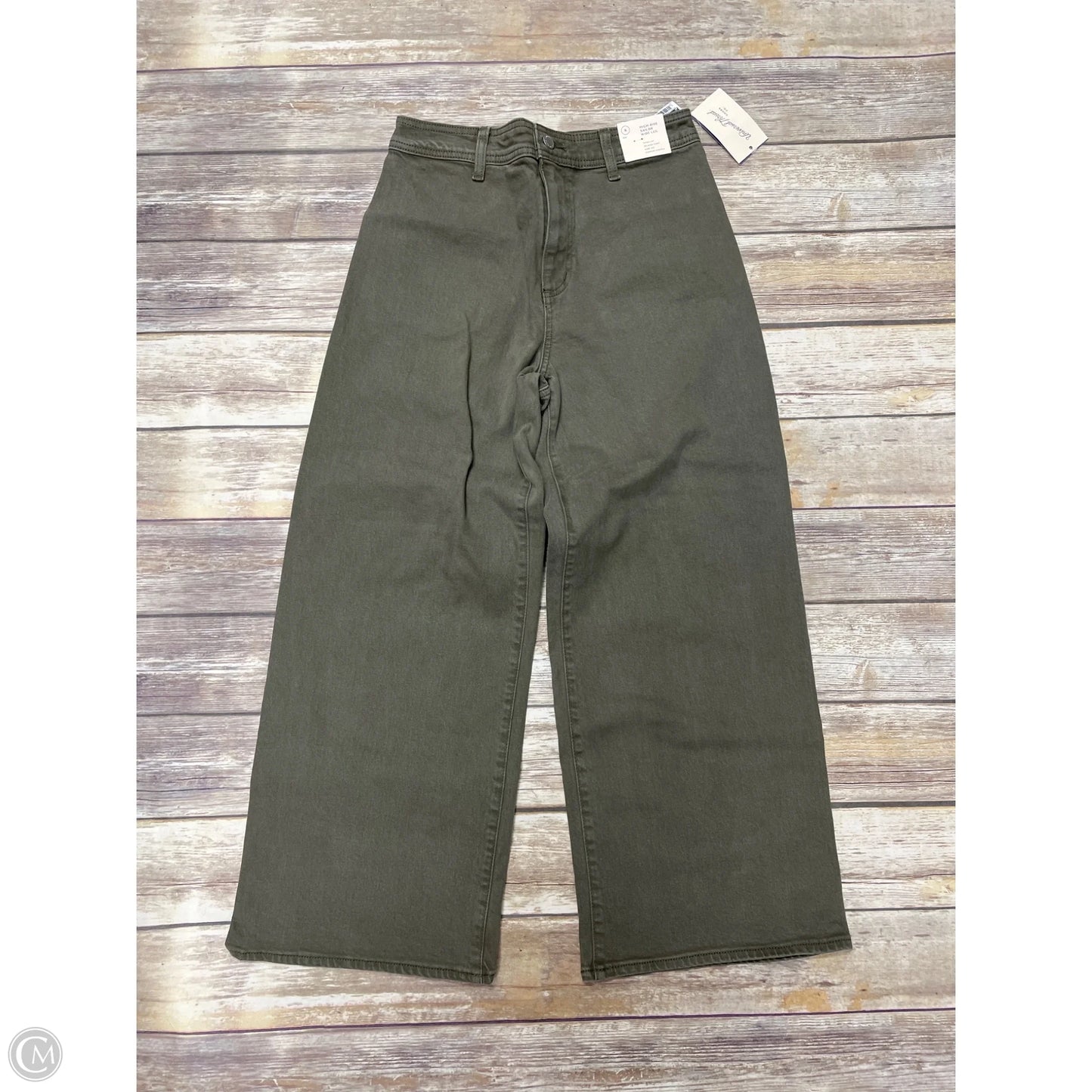 Jeans Wide Leg By Universal Thread In Green Denim, Size: 8