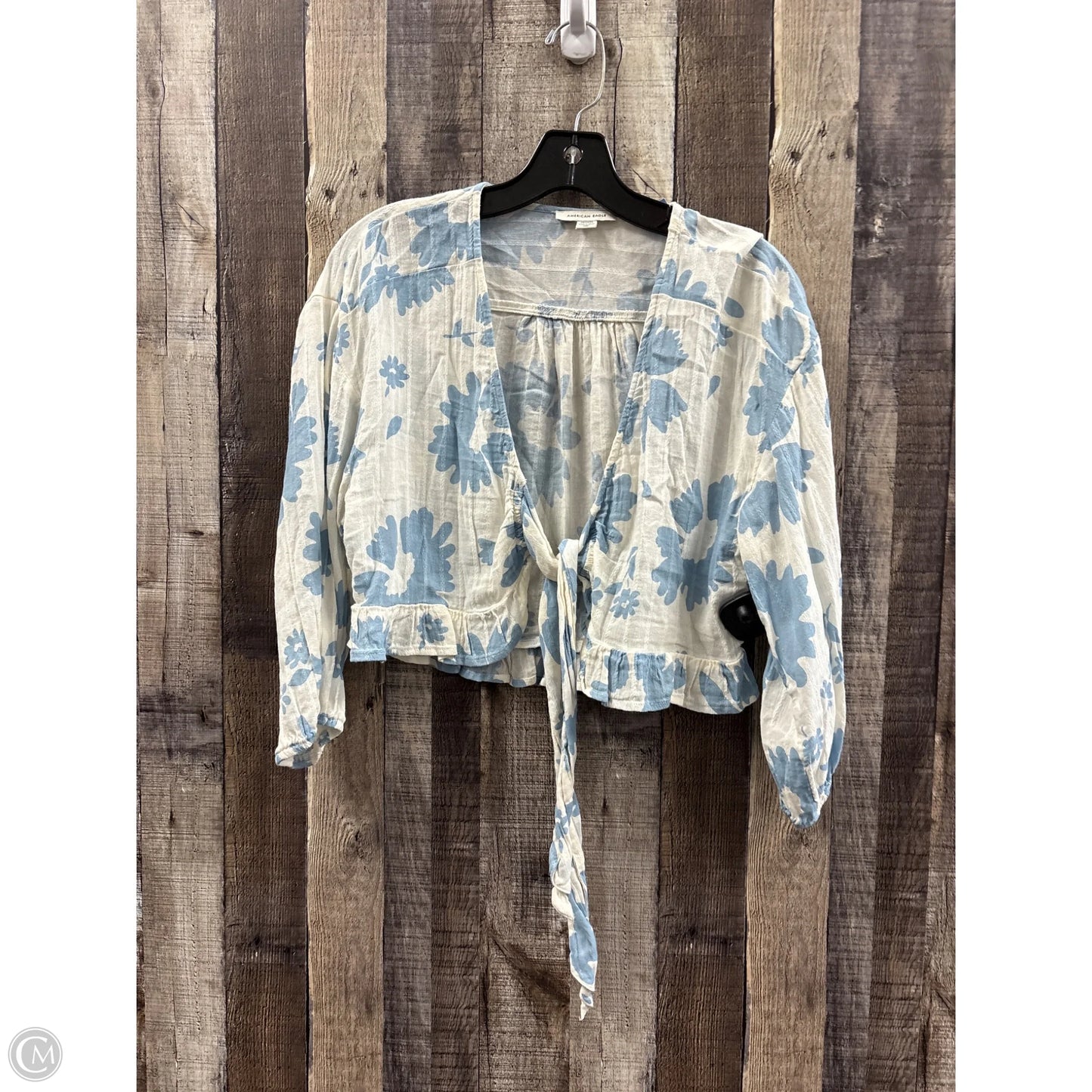 Cardigan By American Eagle In Blue & White, Size: M