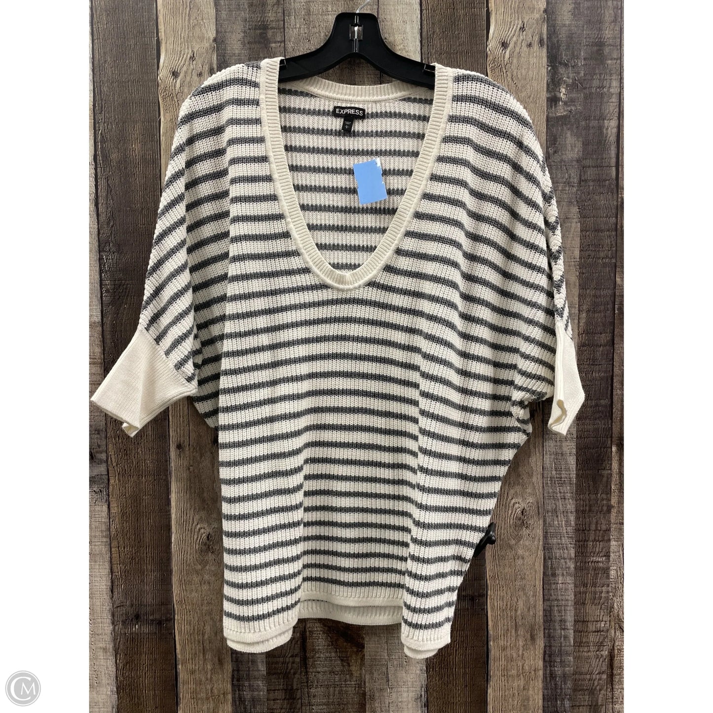 Sweater By Express In Striped Pattern, Size: L