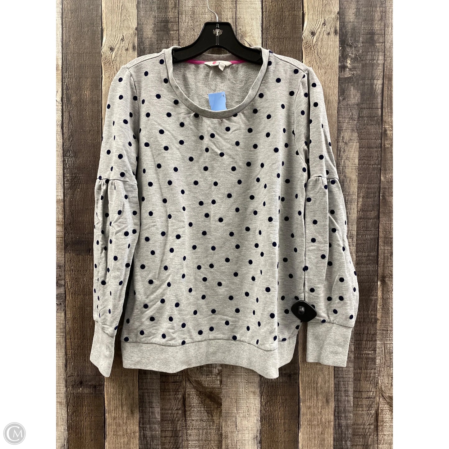 Top Long Sleeve By Boden In Polkadot Pattern, Size: L