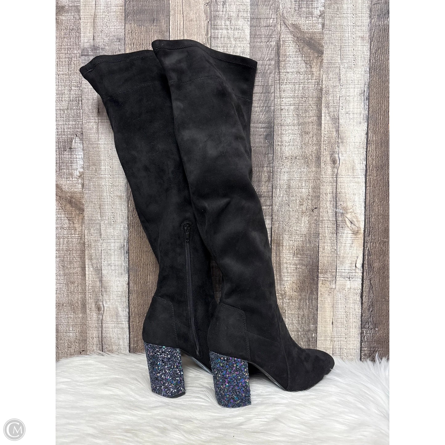 Boots Over-the-knee Heels By Mix No 6 In Black, Size: 8