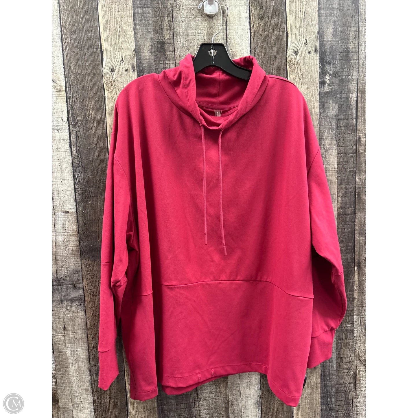 Athletic Sweatshirt Collar By Mta Pro In Maroon, Size: 2x