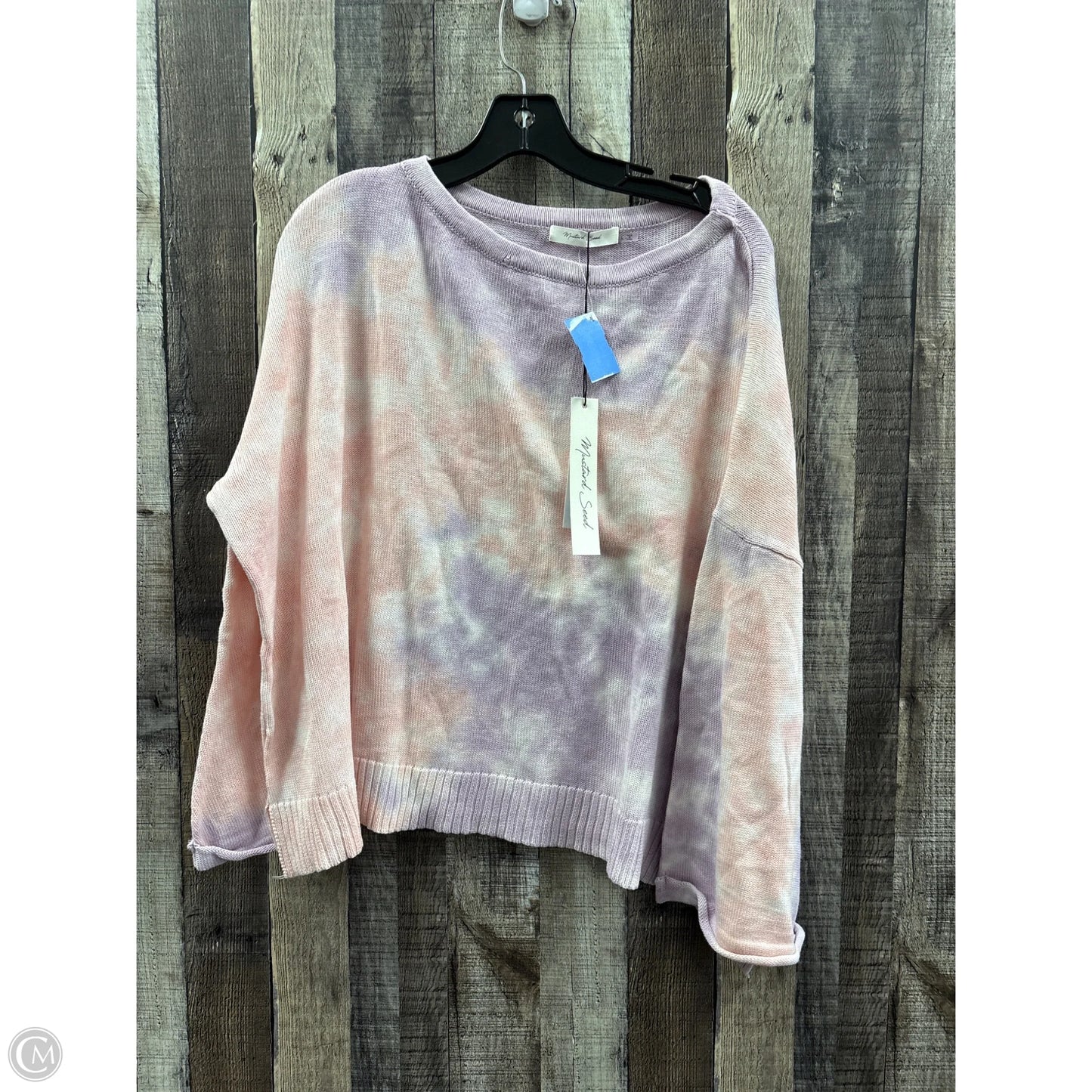 Sweater By Mustard Seed In Tie Dye Print, Size: L