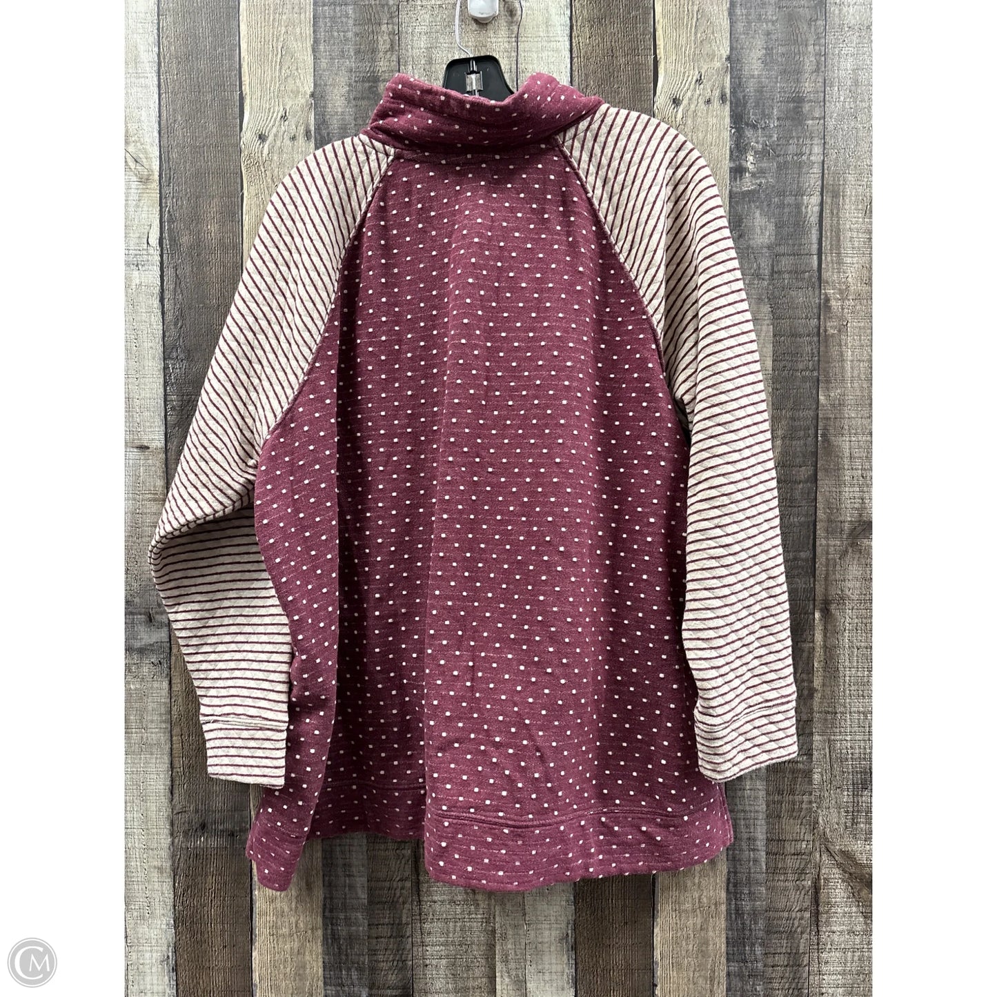 Sweatshirt Collar By Maurices In Maroon, Size: 2x