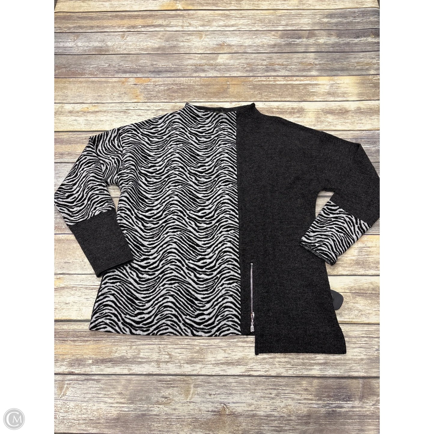 Top Long Sleeve By Coco And Carmen In Grey, Size: L