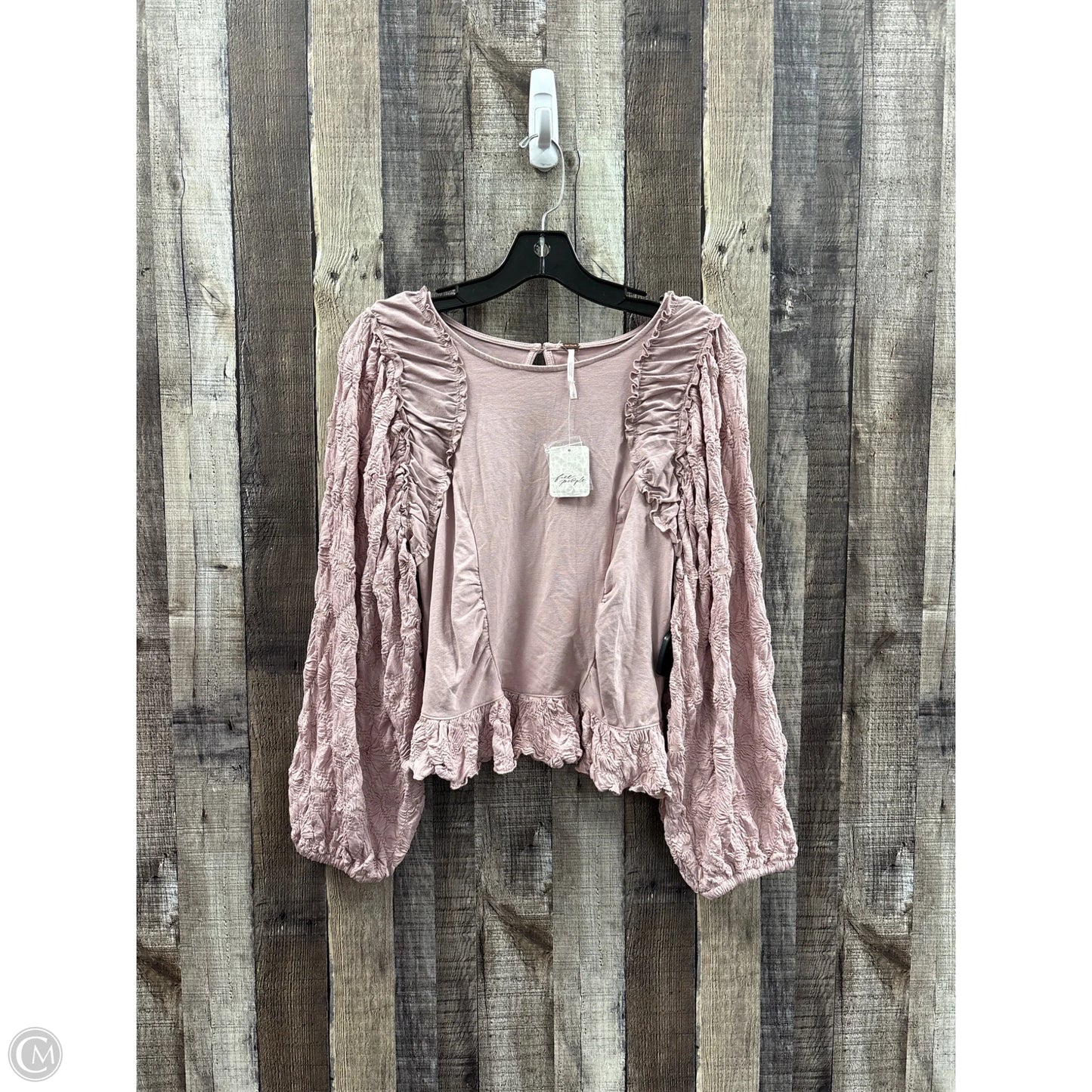 Top Long Sleeve By Free People In Mauve, Size: L