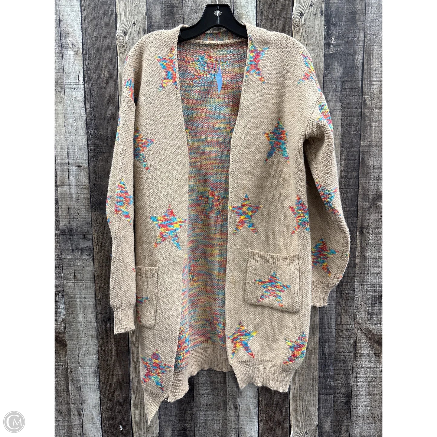 Sweater Cardigan By Cmf In Beige, Size: S