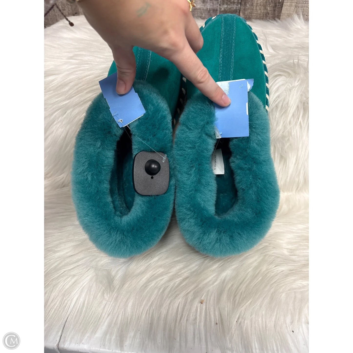 Slippers By Cmf In Teal, Size: 9