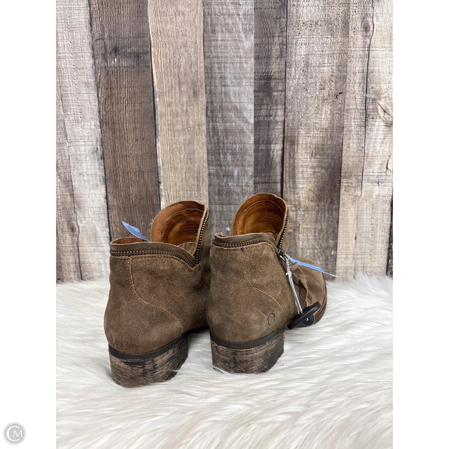 Boots Ankle Heels By Born In Brown, Size: 8