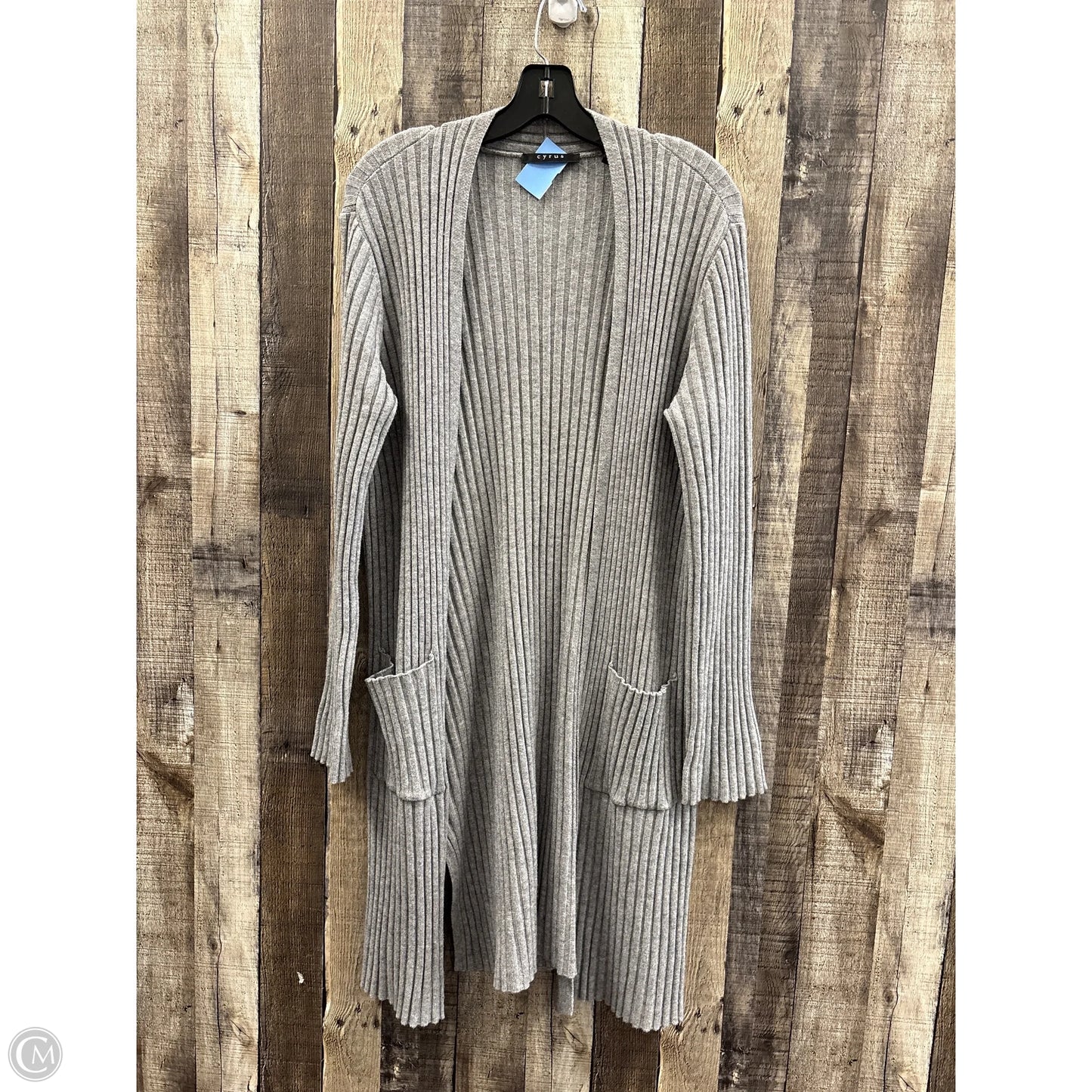 Sweater Cardigan By Cyrus In Grey, Size: L