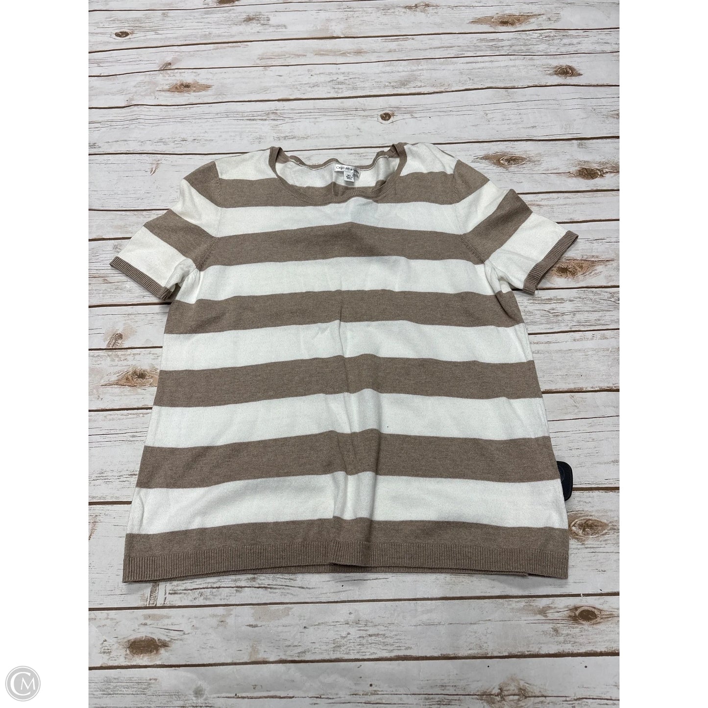 Sweater Short Sleeve By Croft And Barrow In Beige, Size: Xl
