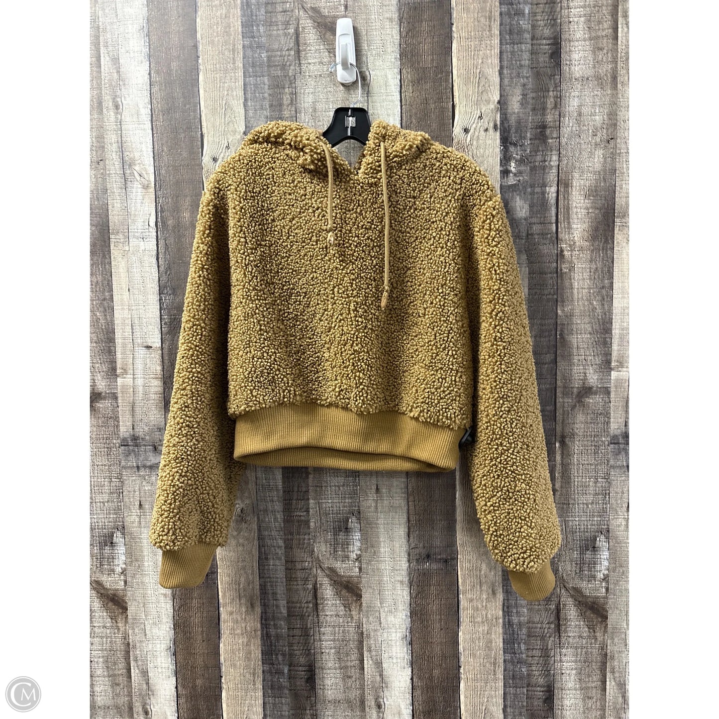 Jacket Fleece By Forever 21 In Gold, Size: M