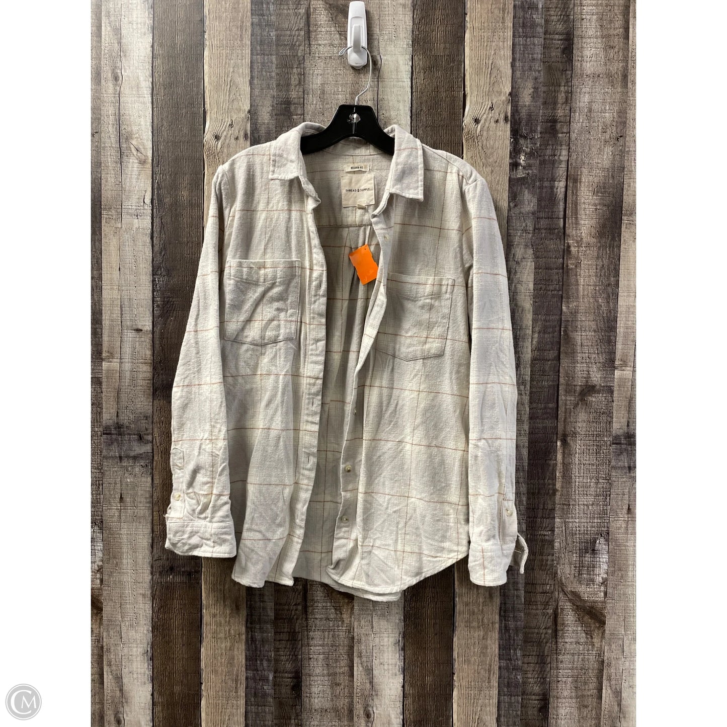 Jacket Shirt By Thread And Supply In Plaid Pattern, Size: S