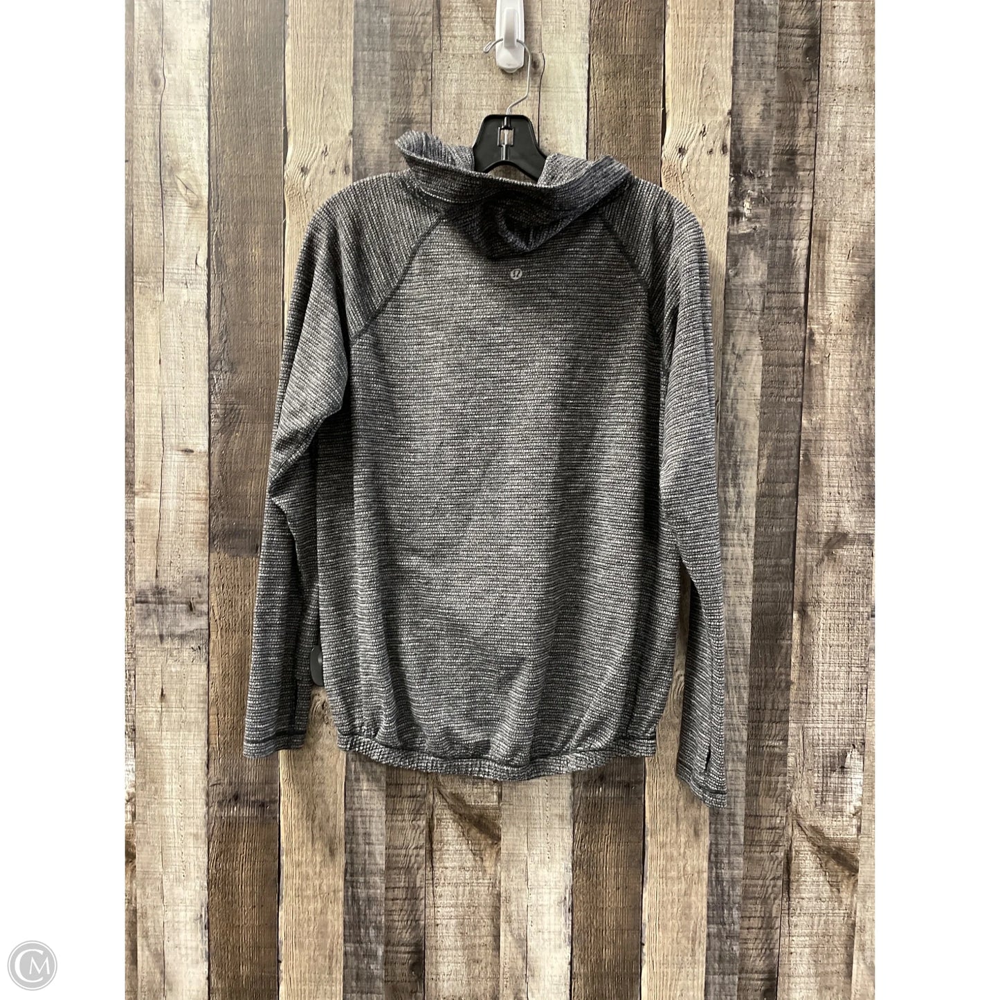 Athletic Top Long Sleeve Collar By Lululemon In Grey, Size: S