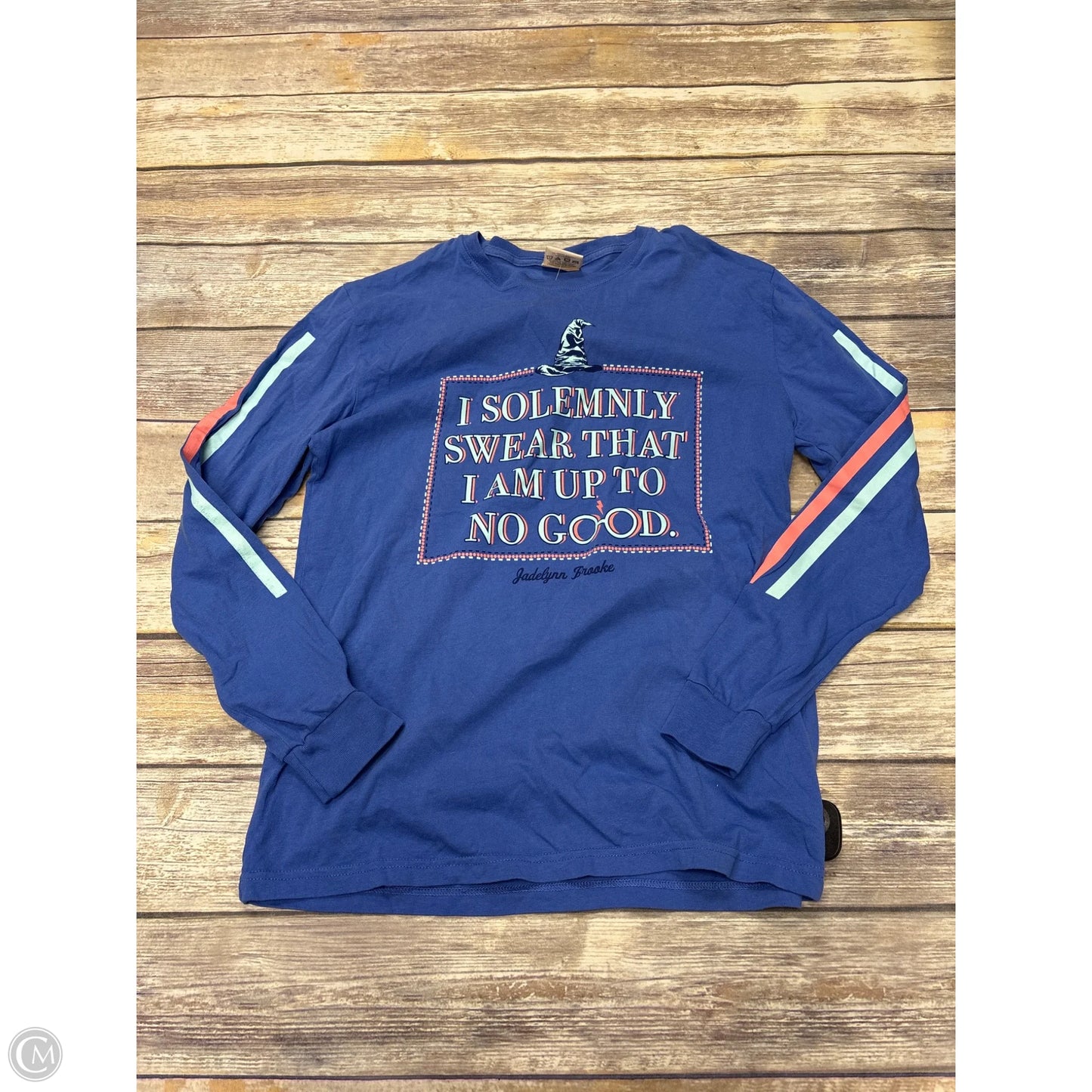 Top Long Sleeve By Cme In Blue, Size: S