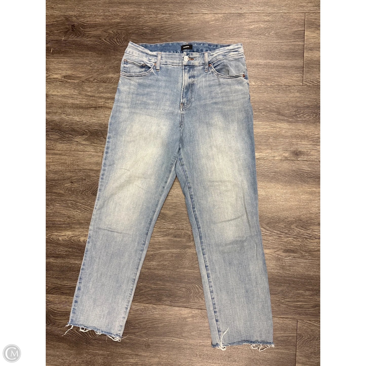 Jeans Straight By Express In Blue Denim, Size: M