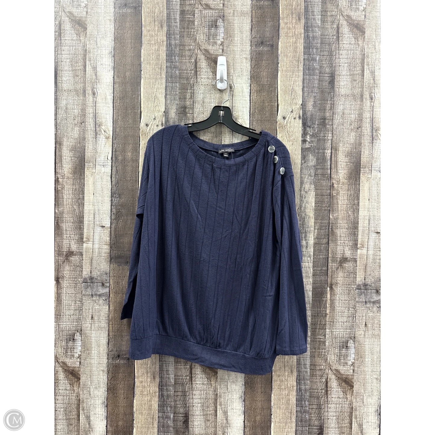 Top Long Sleeve By Lane Bryant In Navy, Size: Xl