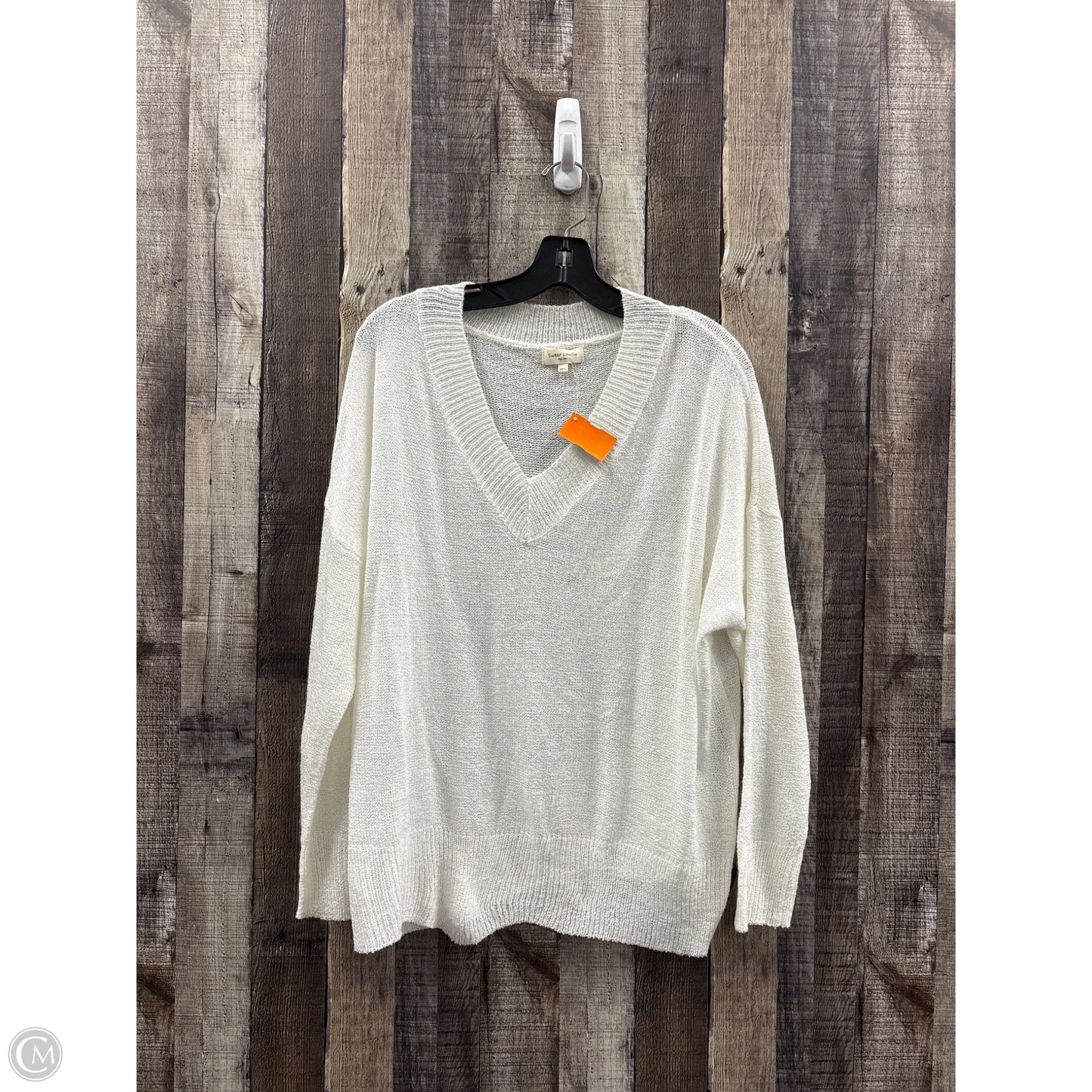 Top Long Sleeve By Sweet Lovely In Ivory, Size: M