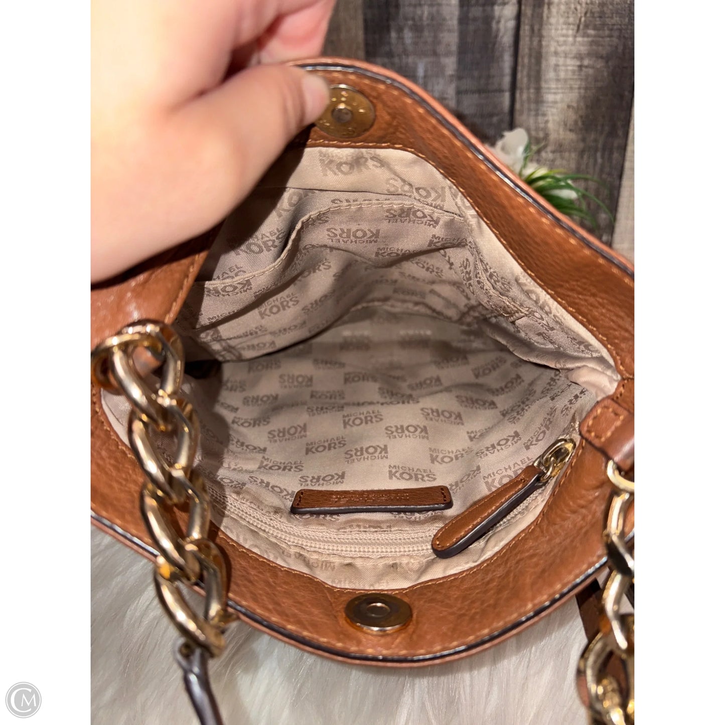 Crossbody Designer By Michael Kors, Size: Medium