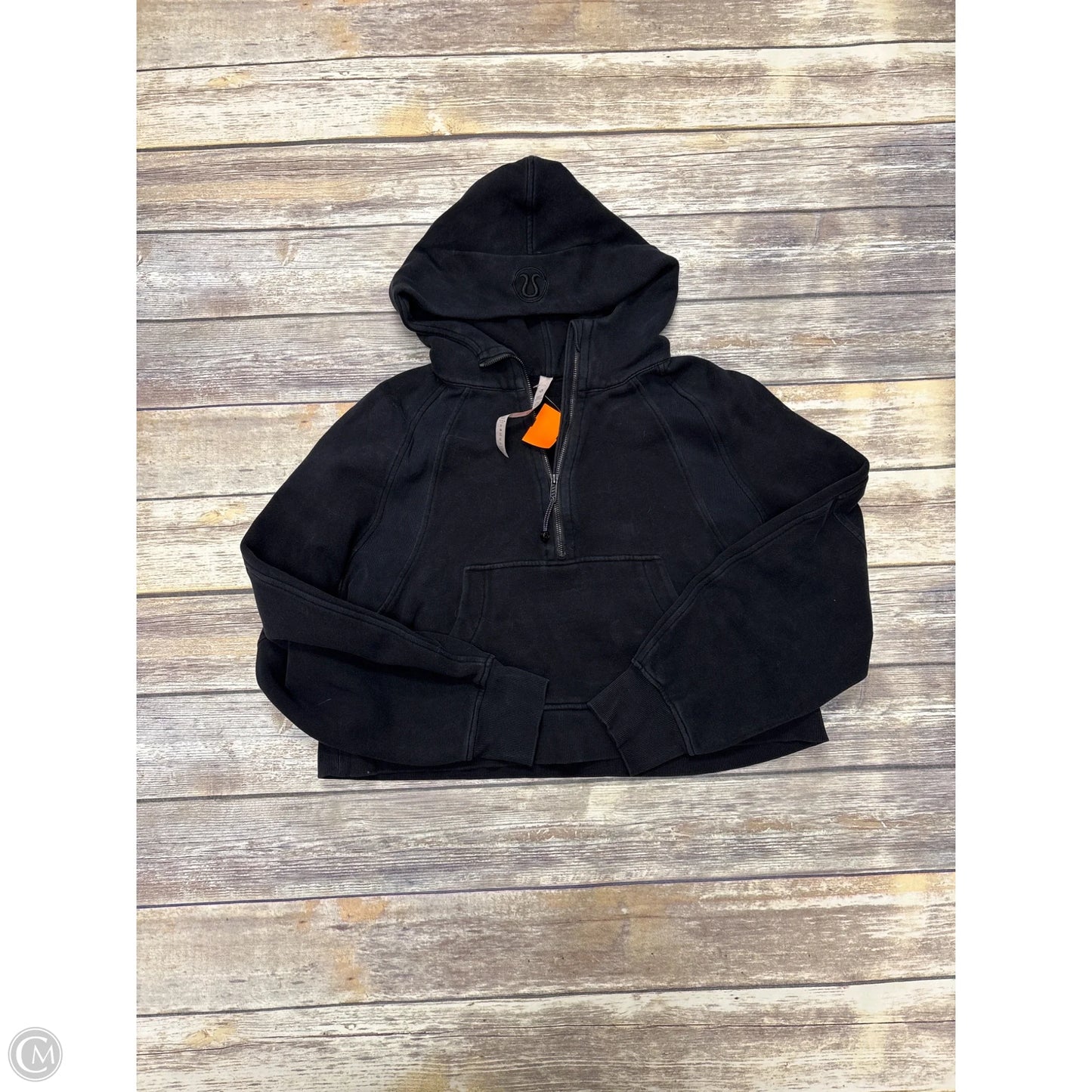 Athletic Jacket By Lululemon In Black, Size: M