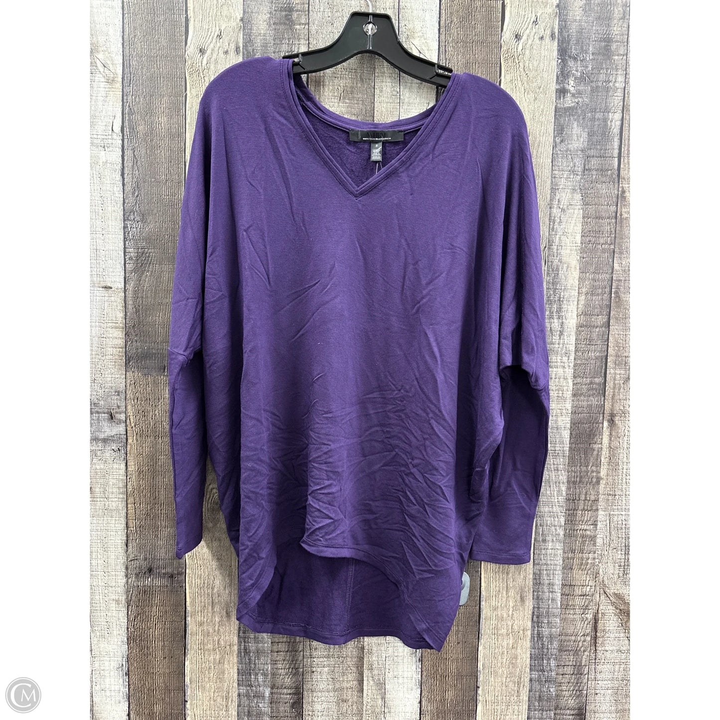 Top Long Sleeve By White House Black Market In Purple, Size: S