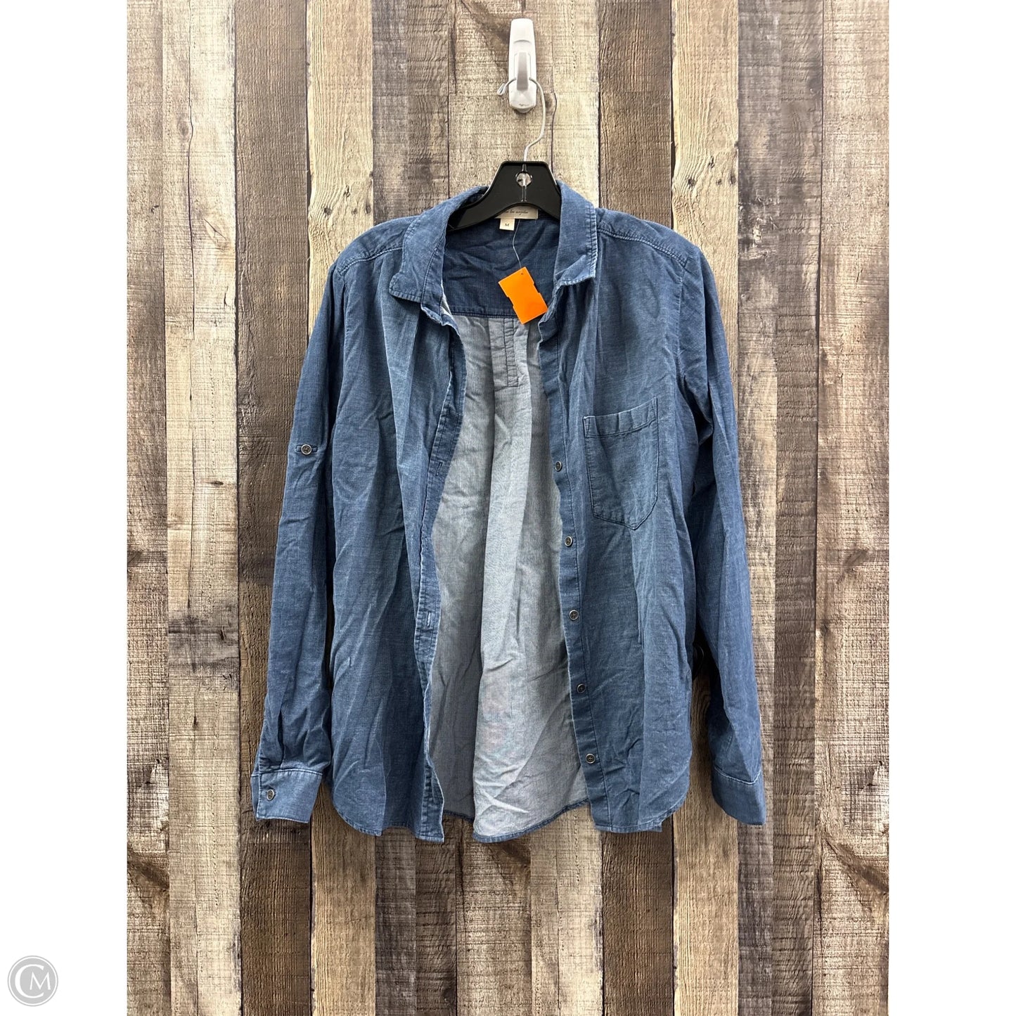 Top Long Sleeve By Cloth & Stone In Blue, Size: M