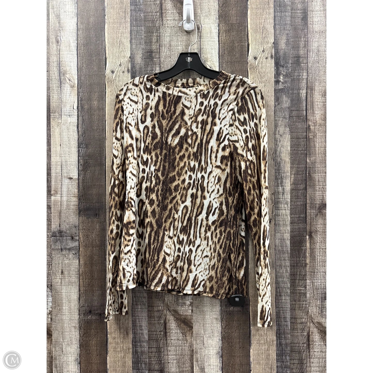 Top Long Sleeve By Inc In Animal Print, Size: M