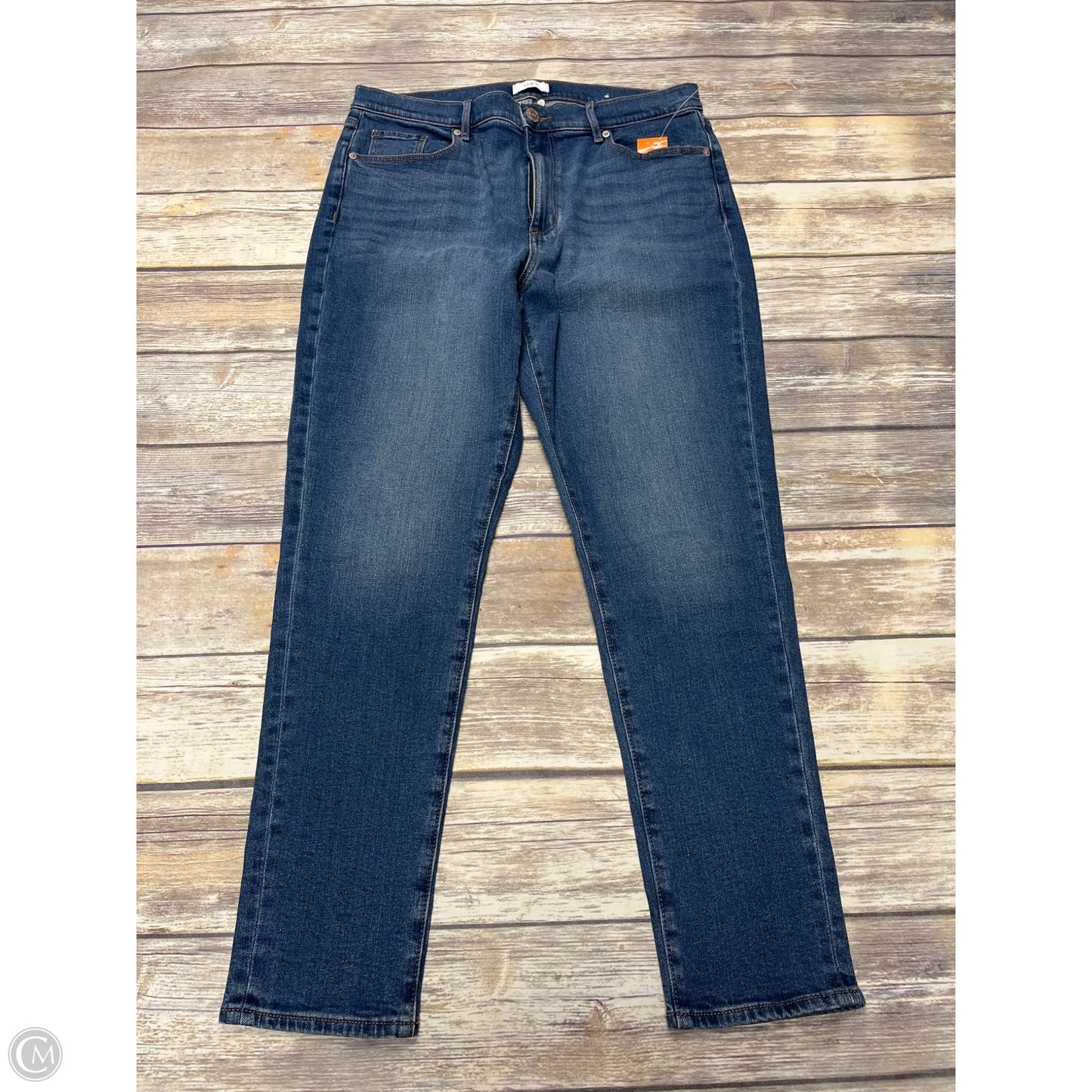 Jeans Straight By Loft In Black Denim, Size: 12