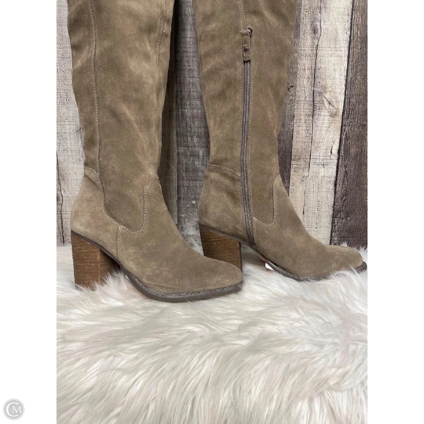 Boots Over-the-knee Heels By Kelsi Dagger In Brown, Size: 8.5