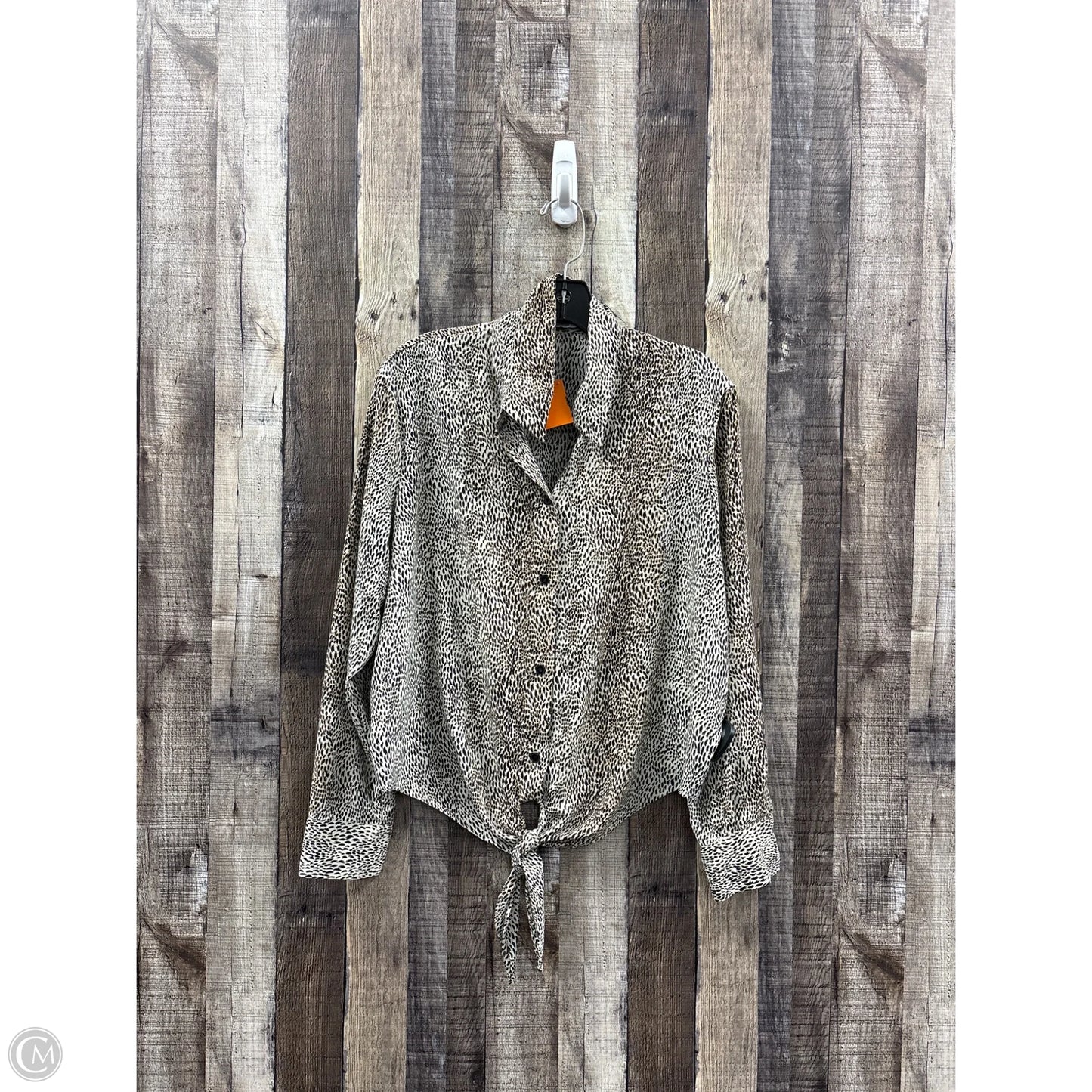 Top Long Sleeve By Mng In Animal Print, Size: M