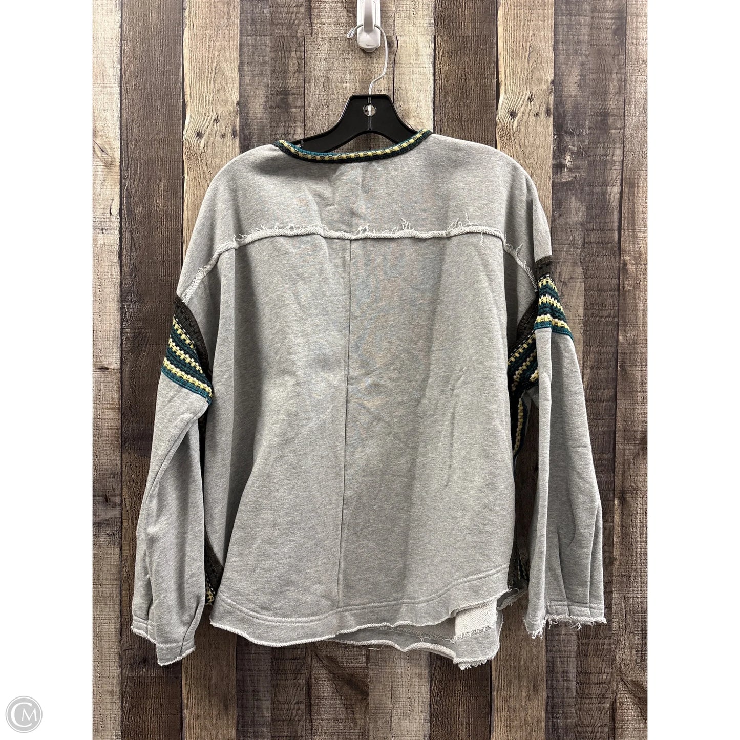 Sweatshirt Crewneck By Natural Life In Grey, Size: S