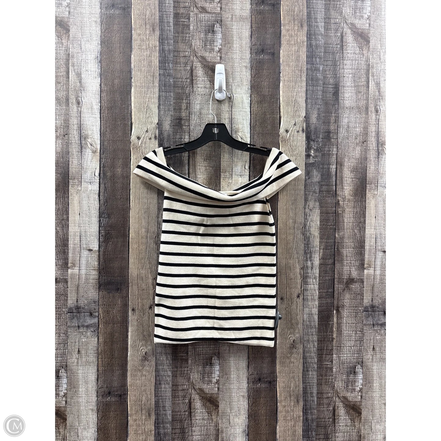 Top Sleeveless By Zara In Striped Pattern, Size: L
