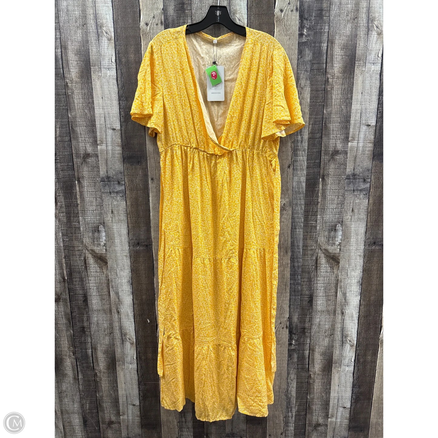 Dress Casual Maxi By Cme In Gold, Size: Xl