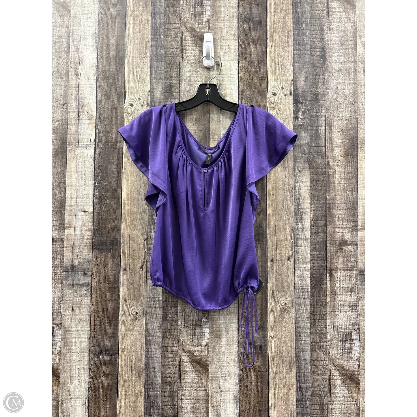 Top Short Sleeve By Bcbgmaxazria In Purple, Size: S