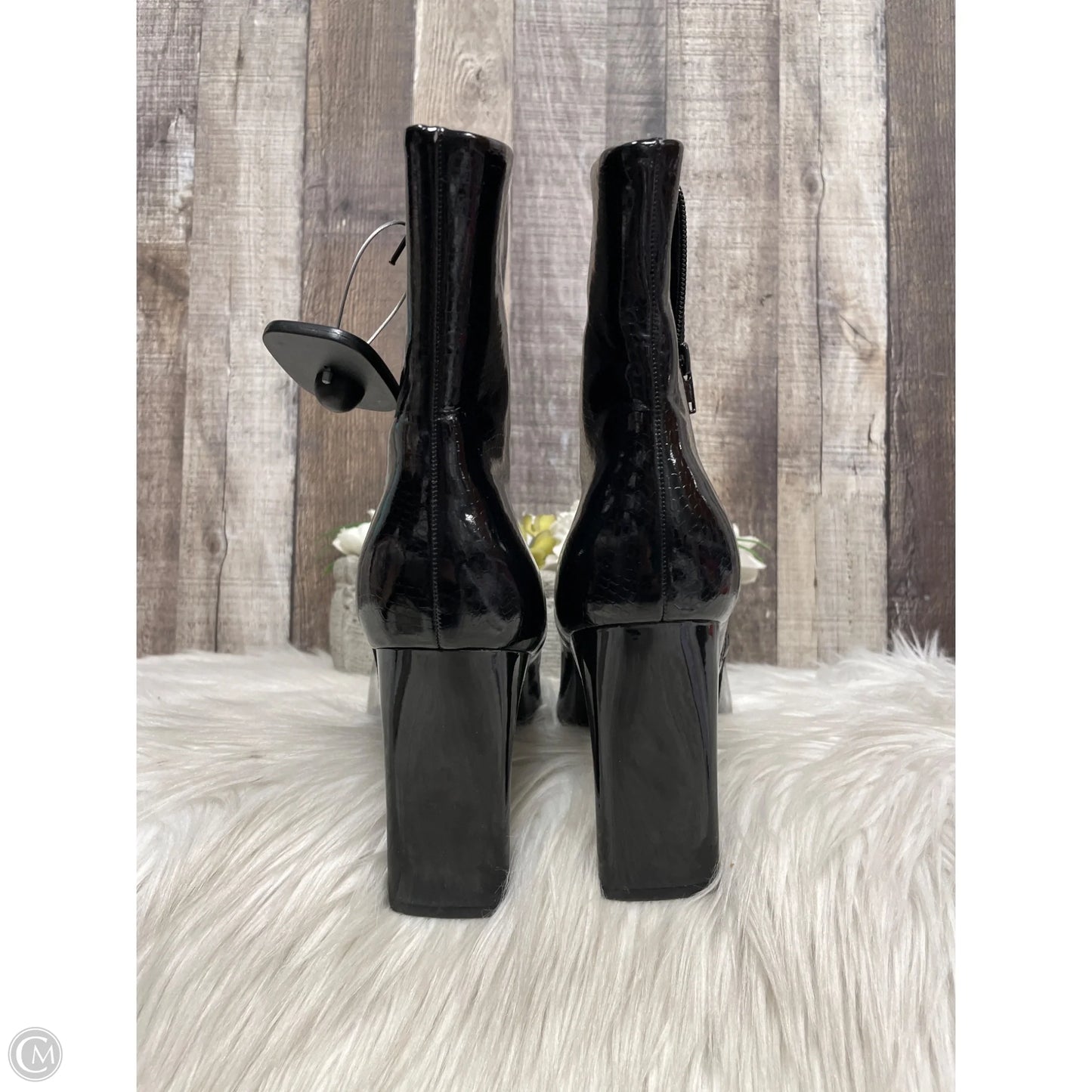 Boots Ankle Heels By Vaneli In Black, Size: 9.5