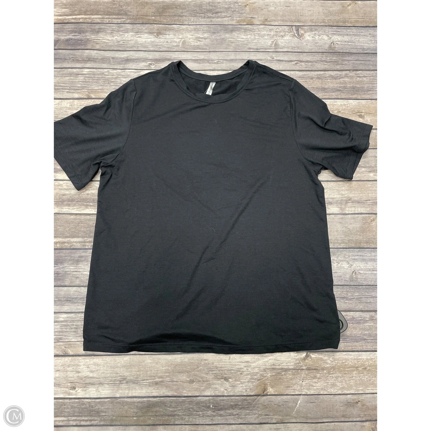 Athletic Top Short Sleeve By Fabletics In Black, Size: S