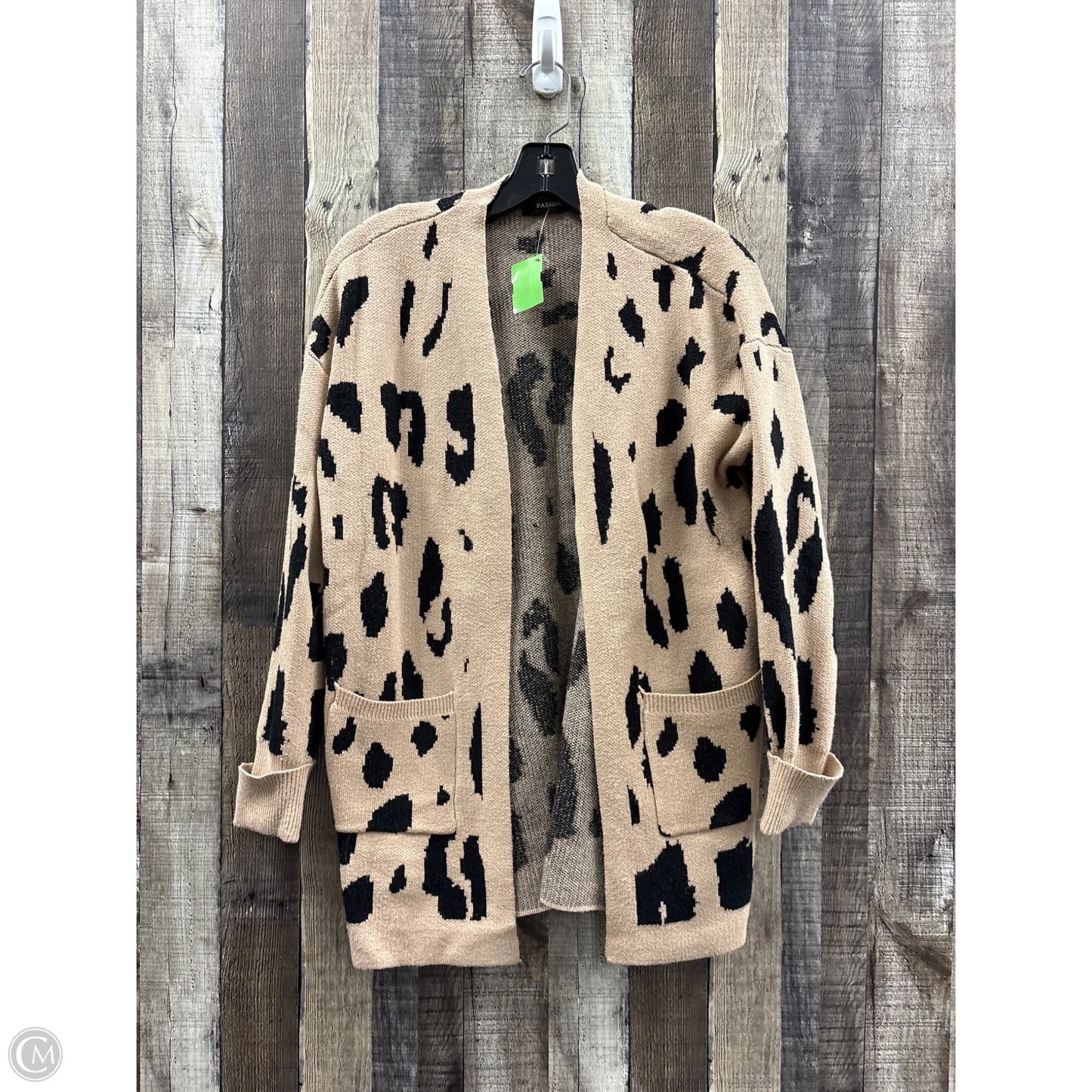 Sweater Cardigan By Cme In Animal Print, Size: M
