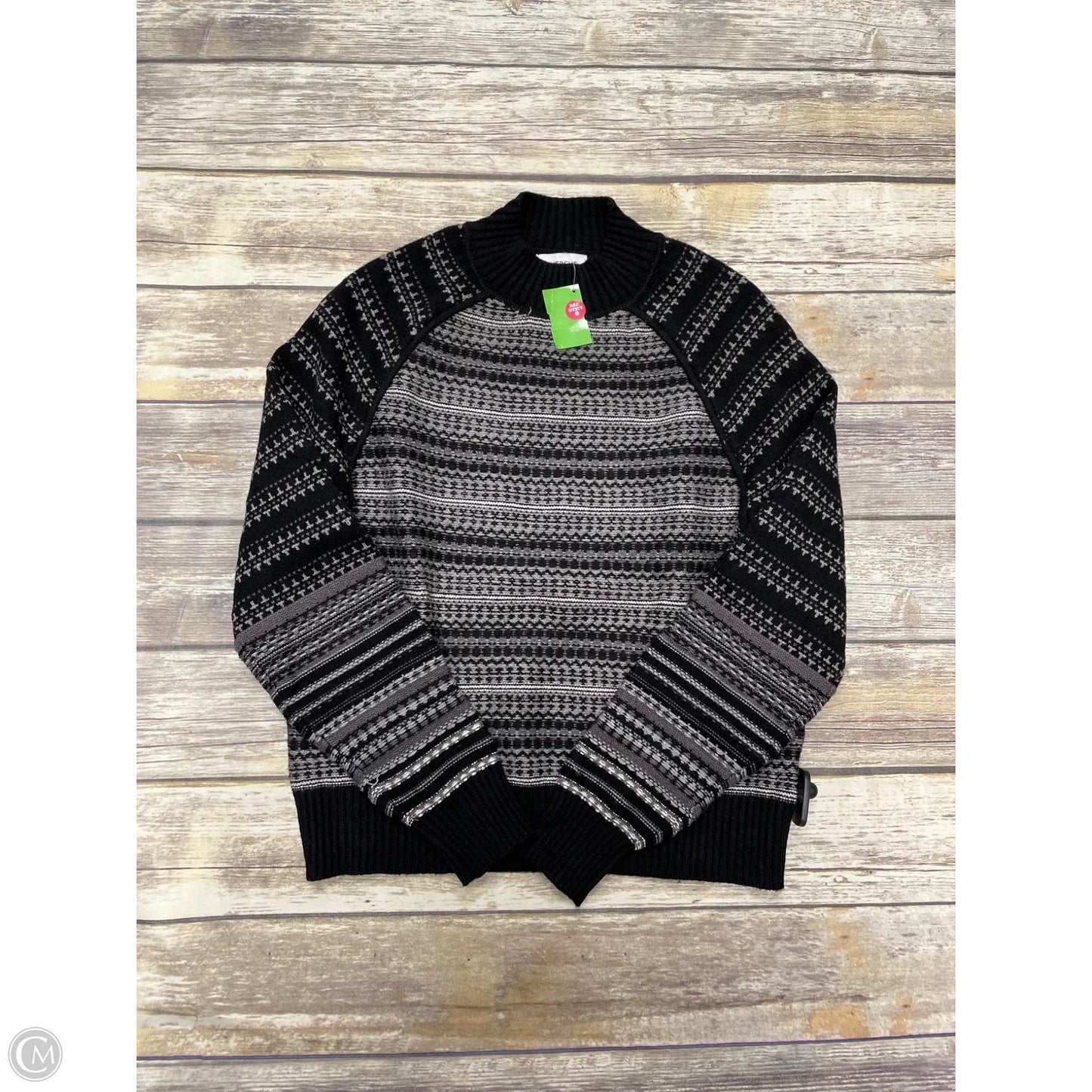 Sweater By Evereve In Black & Grey, Size: Xs