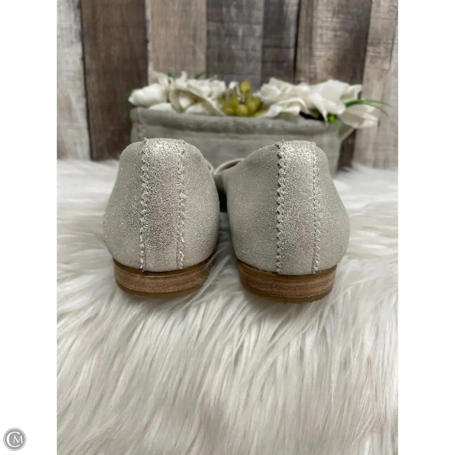 Shoes flats By Toms In Gold, Size: 6.5