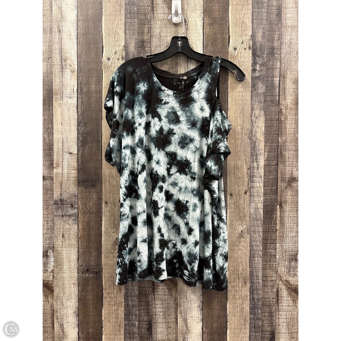 Athletic Top Short Sleeve By Lane Bryant In Tie Dye Print, Size: 1x