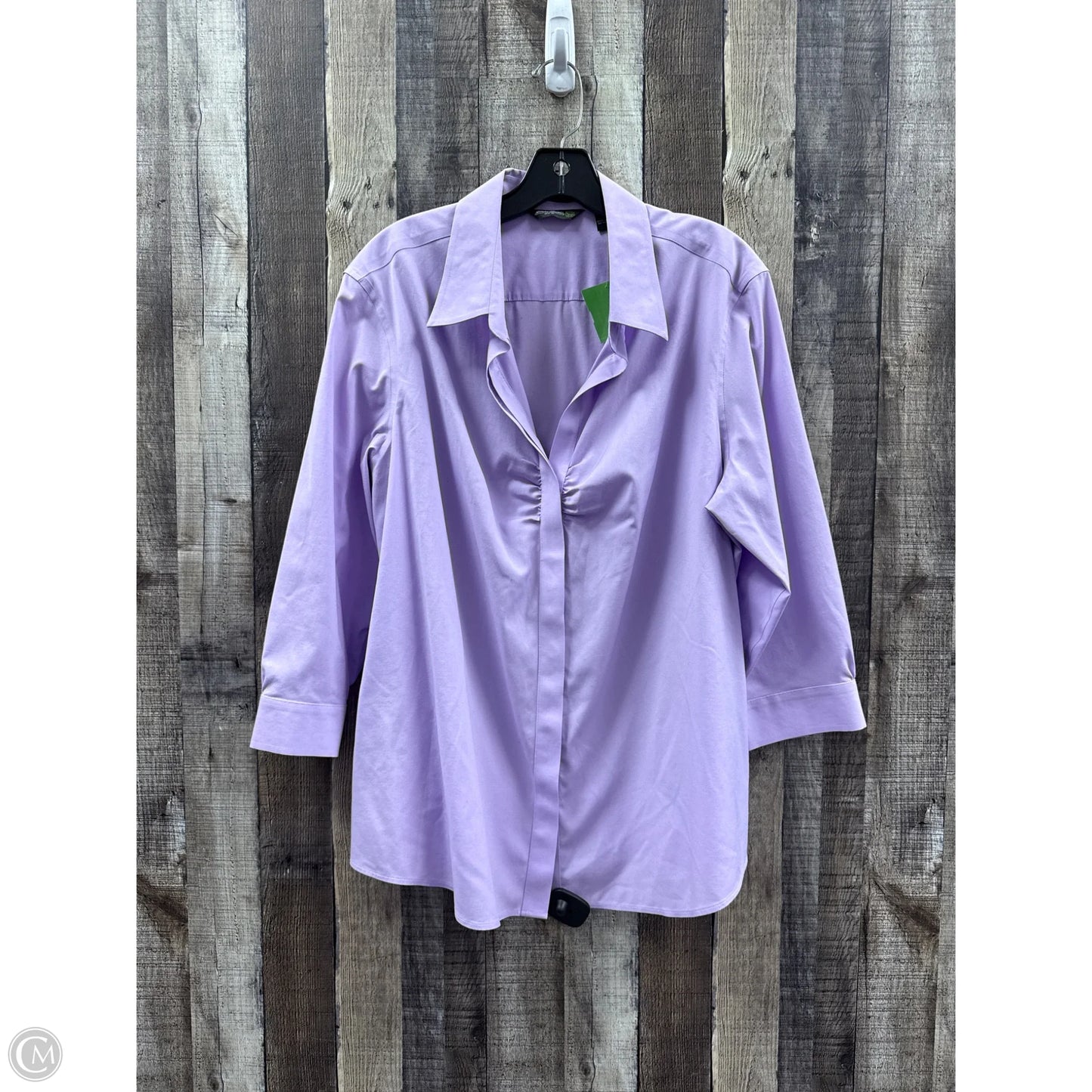 Top Long Sleeve By Eddie Bauer In Purple, Size: Xxl