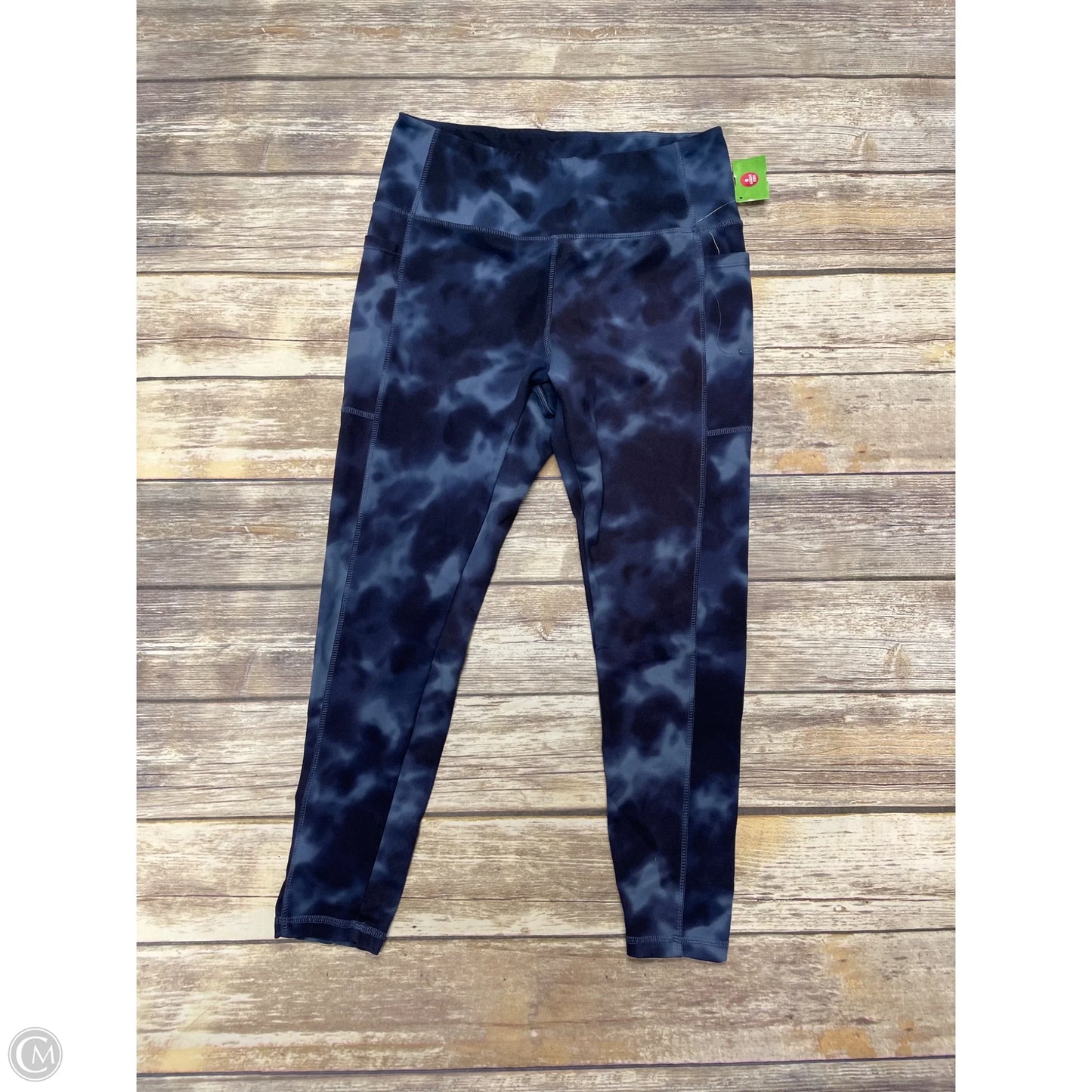 Athletic Leggings By Danskin In Tie Dye Print, Size: L
