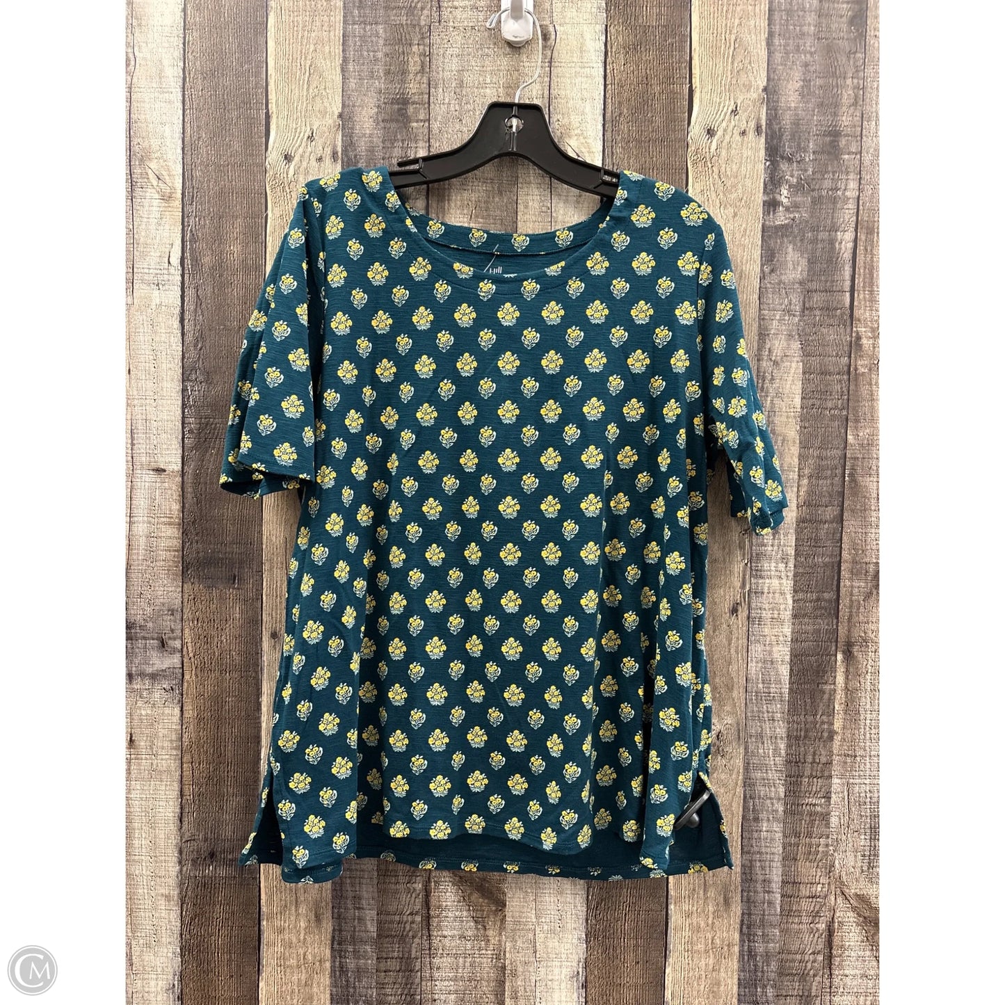 Top Short Sleeve By J. Jill In Teal, Size: L