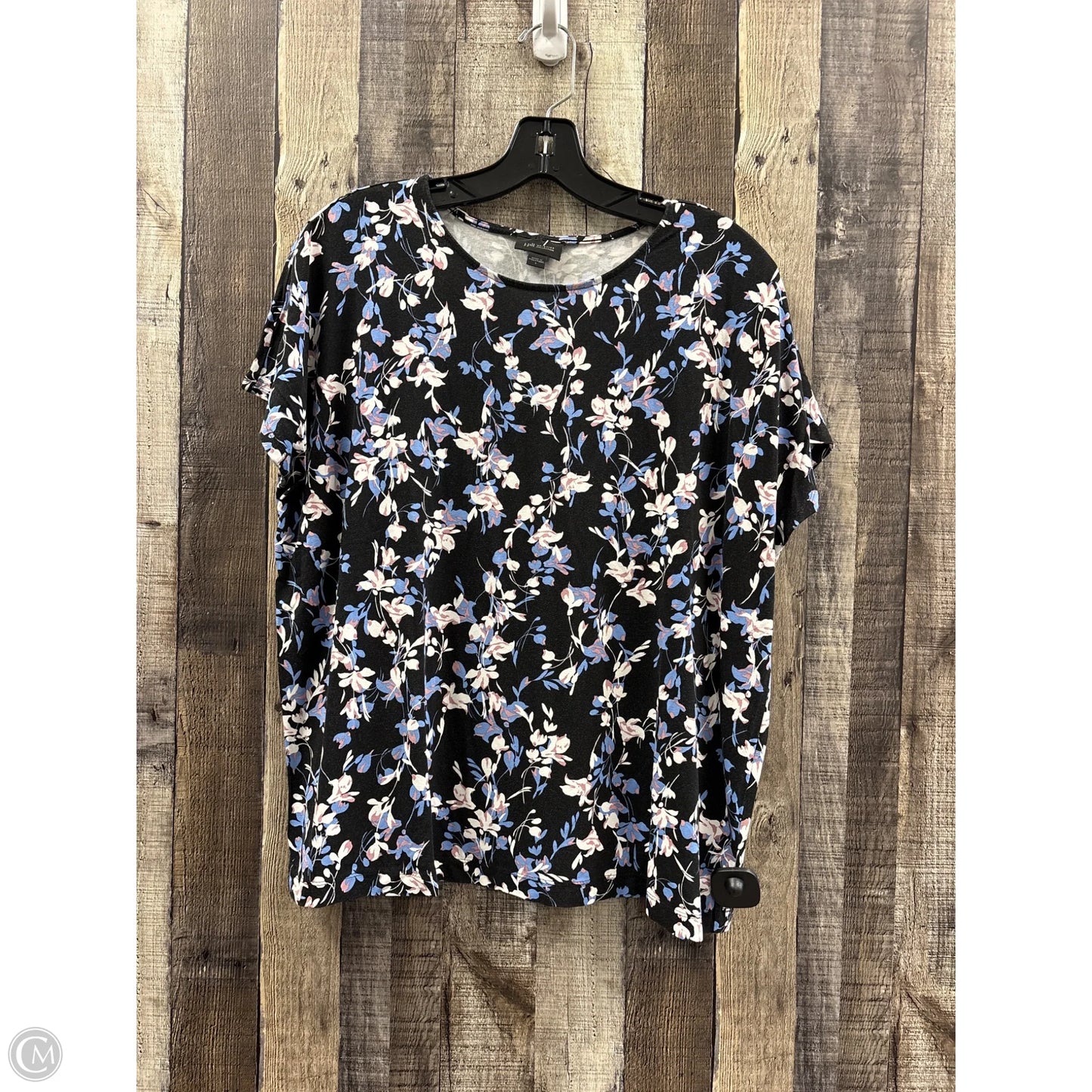 Top Short Sleeve By J. Jill In Floral Print, Size: L